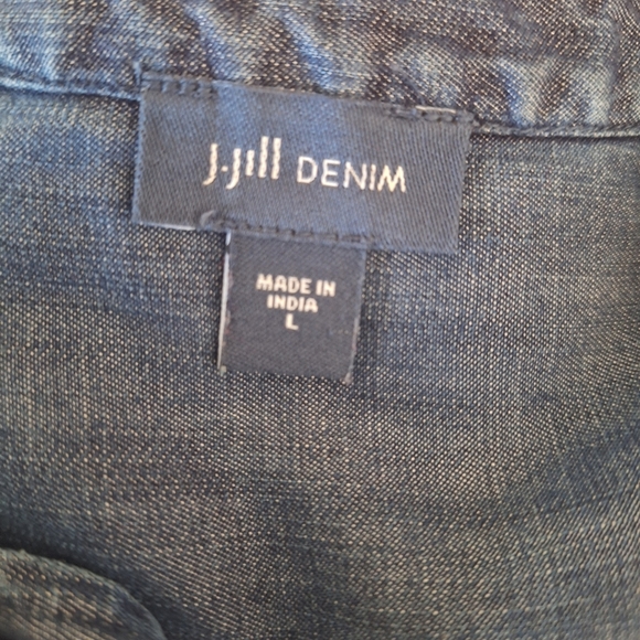 J. Jill Blue Embroidered Blouse - Picture 2 of 11